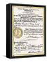 Marriage Certificate of Abraham Lincoln and Mary Todd, 1847-null-Framed Stretched Canvas