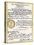 Marriage Certificate of Abraham Lincoln and Mary Todd, 1847-null-Stretched Canvas