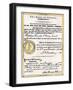 Marriage Certificate of Abraham Lincoln and Mary Todd, 1847-null-Framed Giclee Print