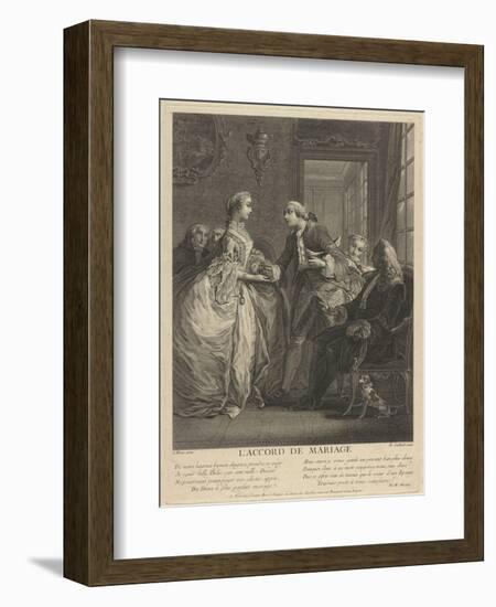 Marriage Contract, 18th Century-Charles Eisen-Framed Giclee Print