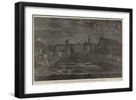 Marriage Festivities for the Duke of Edinburgh, Illumination of the Old Town, Edinburgh-null-Framed Giclee Print