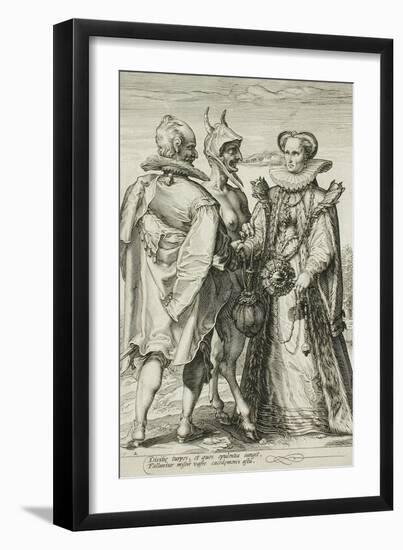 Marriage for Money, Plate 2 of The Marriage Trilogy, c.1594-Jan Saenredam-Framed Giclee Print