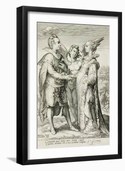 Marriage for Pleasure, Plate 1 of The Marriage Trilogy, c.1594-Jan Saenredam-Framed Giclee Print