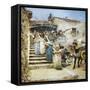 Marriage in Abruzzo, 1876-Francesco Paolo Michetti-Framed Stretched Canvas