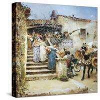 Marriage in Abruzzo, 1876-Francesco Paolo Michetti-Stretched Canvas