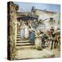 Marriage in Abruzzo, 1876-Francesco Paolo Michetti-Stretched Canvas