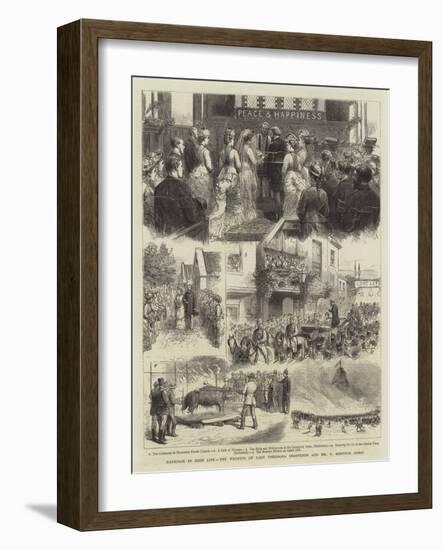 Marriage in High Life, the Wedding of Lady Thedora Grosvenor and Mr T Merthyr Guest-null-Framed Giclee Print