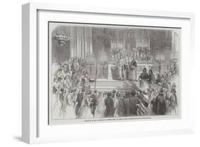 Marriage in the Cathedral of Notre Dame, at Paris, of the Couples Portioned by the Emperor-null-Framed Giclee Print