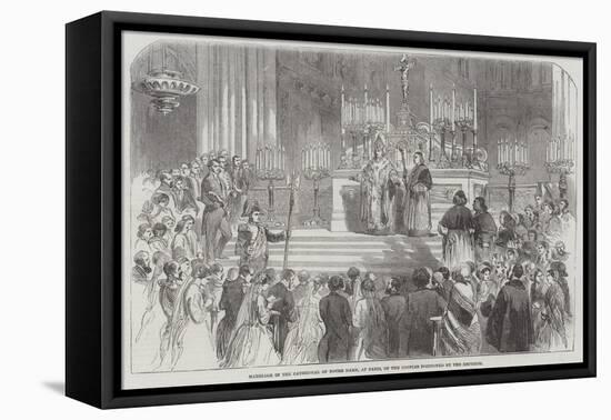 Marriage in the Cathedral of Notre Dame, at Paris, of the Couples Portioned by the Emperor-null-Framed Stretched Canvas