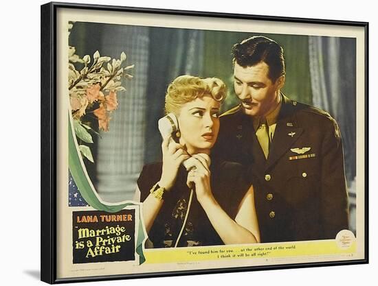 Marriage is a Private Affair, 1944-null-Framed Art Print