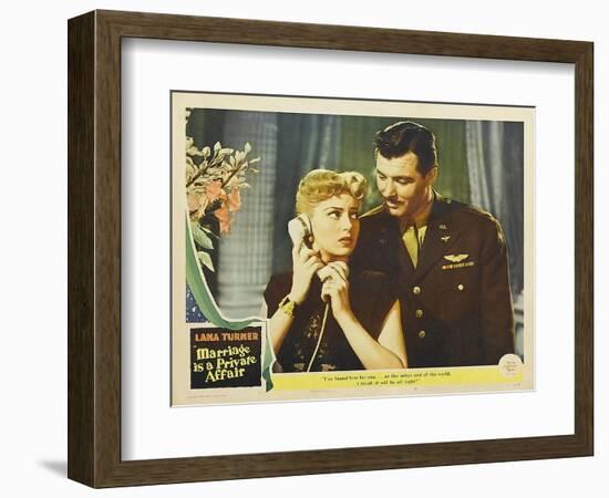 Marriage is a Private Affair, 1944-null-Framed Art Print