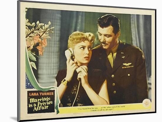 Marriage is a Private Affair, 1944-null-Mounted Art Print