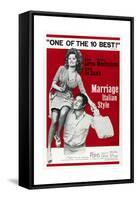 MARRIAGE ITALIAN STYLE, US poster, Sophia Loren, Marcello Mastroianni, 1964-null-Framed Stretched Canvas