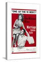 MARRIAGE ITALIAN STYLE, US poster, Sophia Loren, Marcello Mastroianni, 1964-null-Stretched Canvas