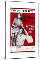 MARRIAGE ITALIAN STYLE, US poster, Sophia Loren, Marcello Mastroianni, 1964-null-Mounted Premium Giclee Print