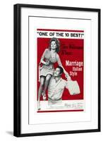 MARRIAGE ITALIAN STYLE, US poster, Sophia Loren, Marcello Mastroianni, 1964-null-Framed Art Print