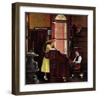 "Marriage License", June 11,1955-Norman Rockwell-Framed Giclee Print