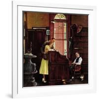 "Marriage License" Saturday Evening Post Cover, June 11,1955-Norman Rockwell-Framed Giclee Print