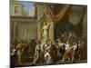 Marriage of Alexander the Great-Gerard Hoet-Mounted Art Print