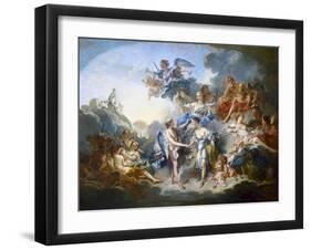 Marriage of Cupid and Psyche-Francois Boucher-Framed Art Print