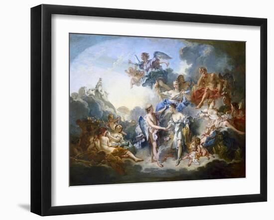 Marriage of Cupid and Psyche-Francois Boucher-Framed Art Print