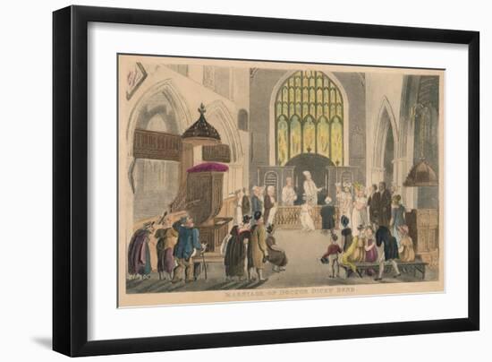 'Marriage of Doctor Dicky Bend', 1820-Thomas Rowlandson-Framed Giclee Print