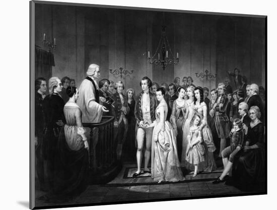 Marriage of George Washington and Martha Curtis-null-Mounted Giclee Print