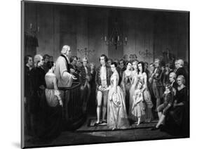 Marriage of George Washington and Martha Curtis-null-Mounted Giclee Print