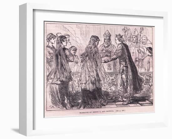 Marriage of Henry I and Matilda Ad 1102-Charles Ricketts-Framed Giclee Print