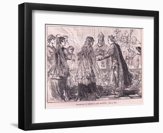 Marriage of Henry I and Matilda Ad 1102-Charles Ricketts-Framed Giclee Print