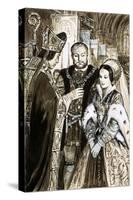 Marriage of Henry VIII and Anne Boleyn-C.l. Doughty-Stretched Canvas