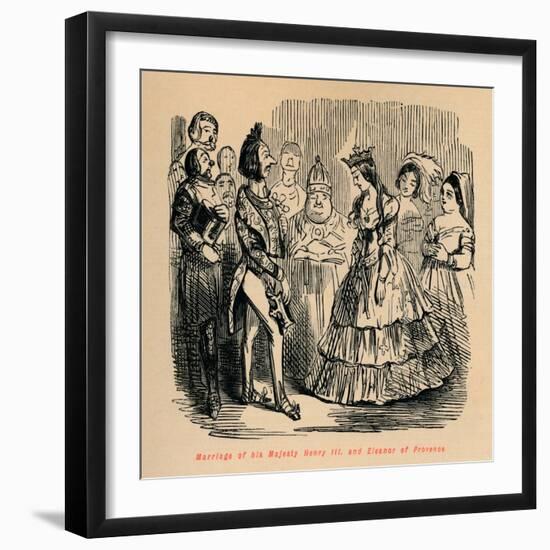 'Marriage of his Majesty Henry III and Eleanor of Provence', c1860, (c186-John Leech-Framed Giclee Print