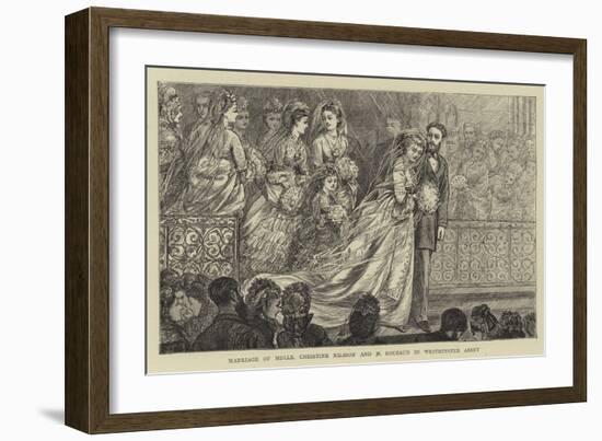 Marriage of Mademoiselle Christine Nilsson and M Rouzaud in Westminster Abbey-null-Framed Giclee Print