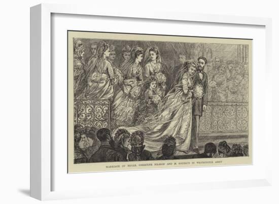 Marriage of Mademoiselle Christine Nilsson and M Rouzaud in Westminster Abbey-null-Framed Giclee Print