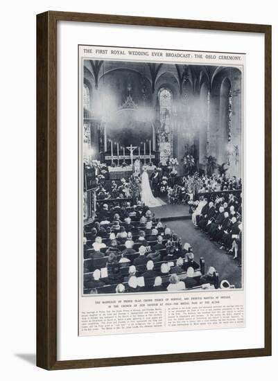 Marriage of Prince Olaf of Norway and Princess Martha of Sweden-null-Framed Art Print