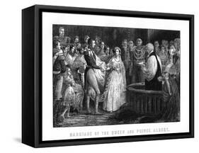 Marriage of Queen Victoria and Albert, Chapel Royal, St James's Palace, 10th February, 1840-null-Framed Stretched Canvas