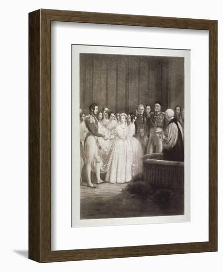 Marriage of Queen Victoria and Prince Albert, St James's Palace, Westminster, London, 1840-George Hayter-Framed Giclee Print