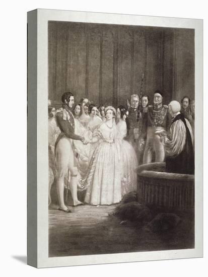 Marriage of Queen Victoria and Prince Albert, St James's Palace, Westminster, London, 1840-George Hayter-Stretched Canvas