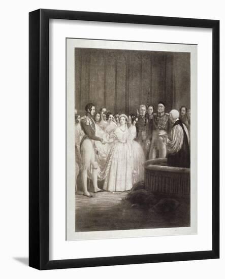 Marriage of Queen Victoria and Prince Albert, St James's Palace, Westminster, London, 1840-George Hayter-Framed Giclee Print