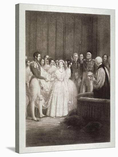 Marriage of Queen Victoria and Prince Albert, St James's Palace, Westminster, London, 1840-George Hayter-Stretched Canvas