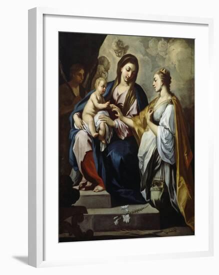 Marriage of St Catherine, Attributed to Francesco Guarino (1611-1654), 17th Century-null-Framed Giclee Print