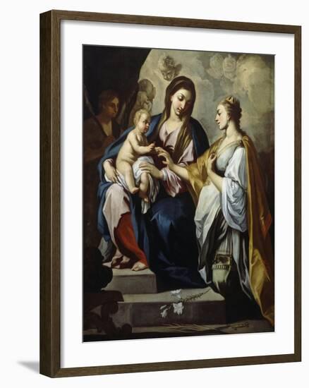 Marriage of St Catherine, Attributed to Francesco Guarino (1611-1654), 17th Century-null-Framed Giclee Print