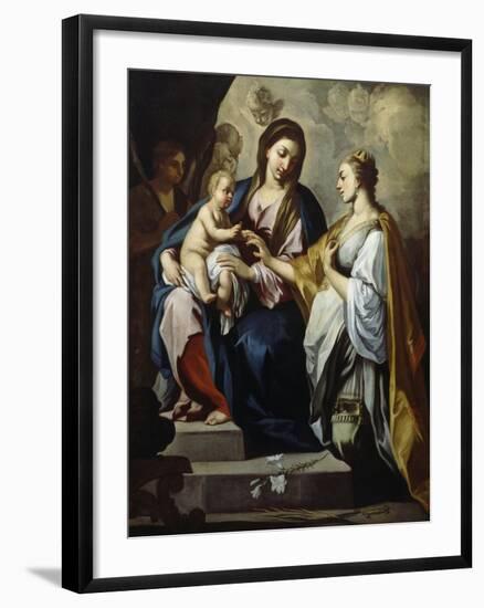 Marriage of St Catherine, Attributed to Francesco Guarino (1611-1654), 17th Century-null-Framed Giclee Print