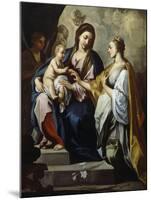 Marriage of St Catherine, Attributed to Francesco Guarino (1611-1654), 17th Century-null-Mounted Giclee Print