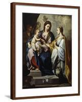 Marriage of St Catherine, Attributed to Francesco Guarino (1611-1654), 17th Century-null-Framed Giclee Print