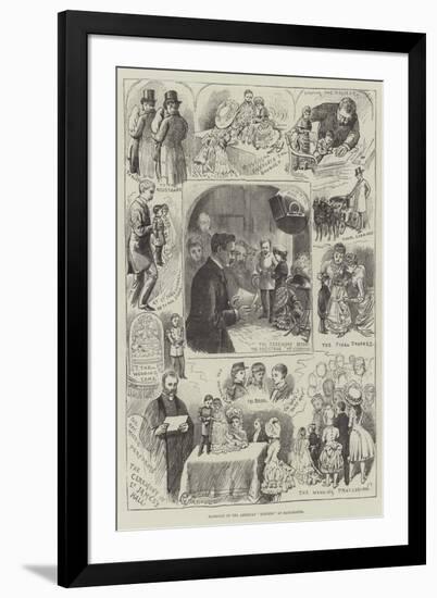 Marriage of the American Midgets at Manchester-Alfred Courbould-Framed Giclee Print