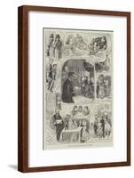 Marriage of the American Midgets at Manchester-Alfred Courbould-Framed Giclee Print