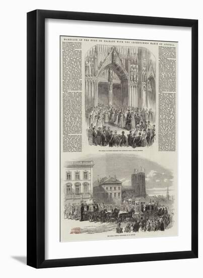 Marriage of the Duke De Brabant with the Archduchess Marie of Austria-null-Framed Giclee Print