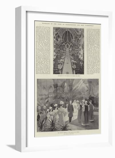 Marriage of the Duke of Marlborough and Miss Vanderbilt-Henry Charles Seppings Wright-Framed Giclee Print