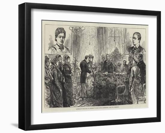 Marriage of the Earl of Rosebery to Miss Hannah Rothschild, the Civil Ceremony-Charles Robinson-Framed Giclee Print